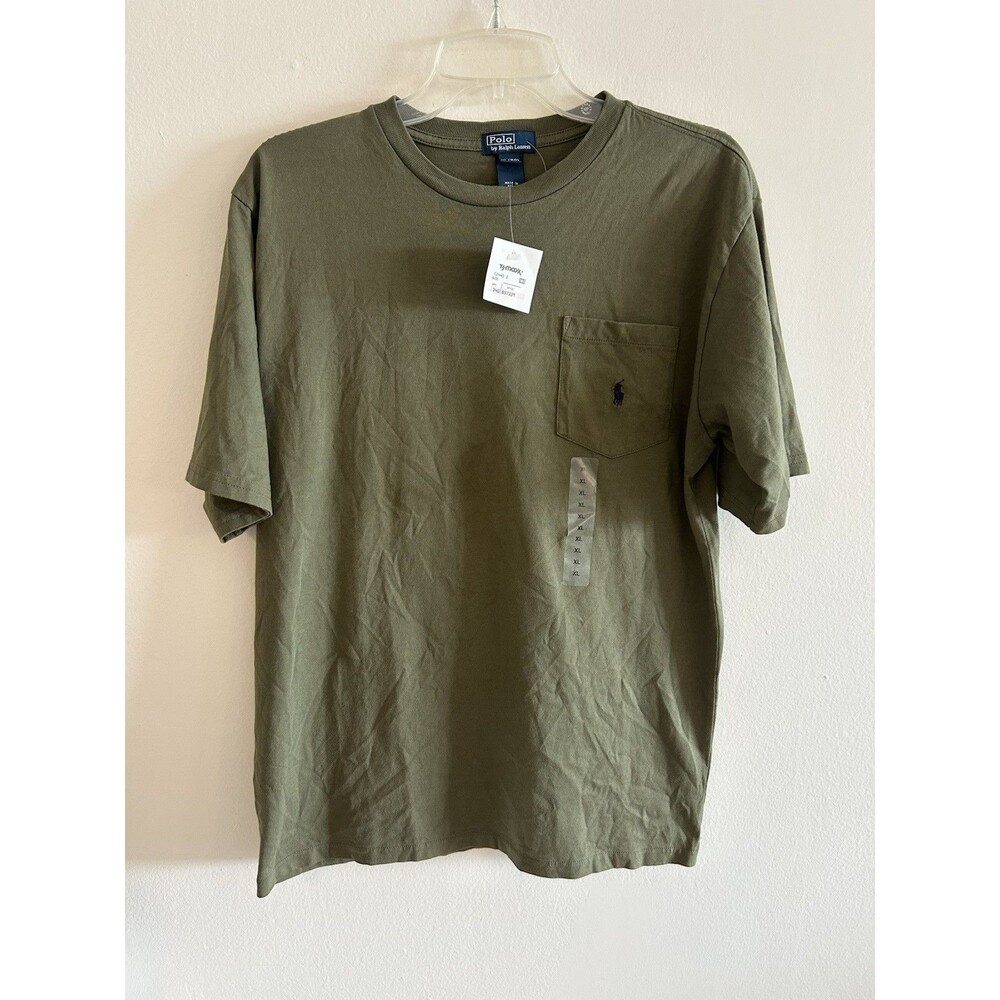NEW! Polo Ralph Lauren T Shirt Youth Olive Green Pony Logo Size XL (20)